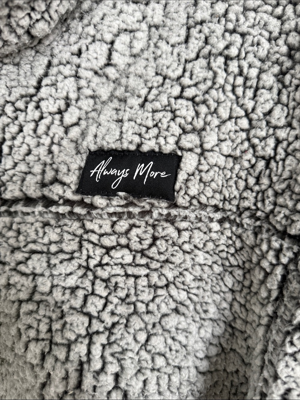 Cozy Sherpa Quarter-Zip Pullover - Light Gray - Picture 2 of 5